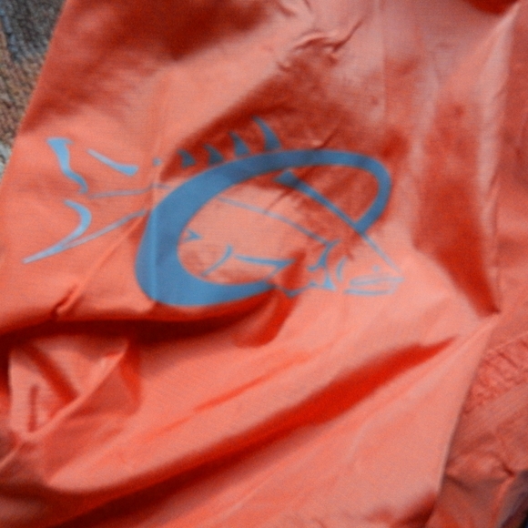 William Joseph Rain Jacket Adult Medium Orange Black Waterproof Fishing Shell - Picture 9 of 11